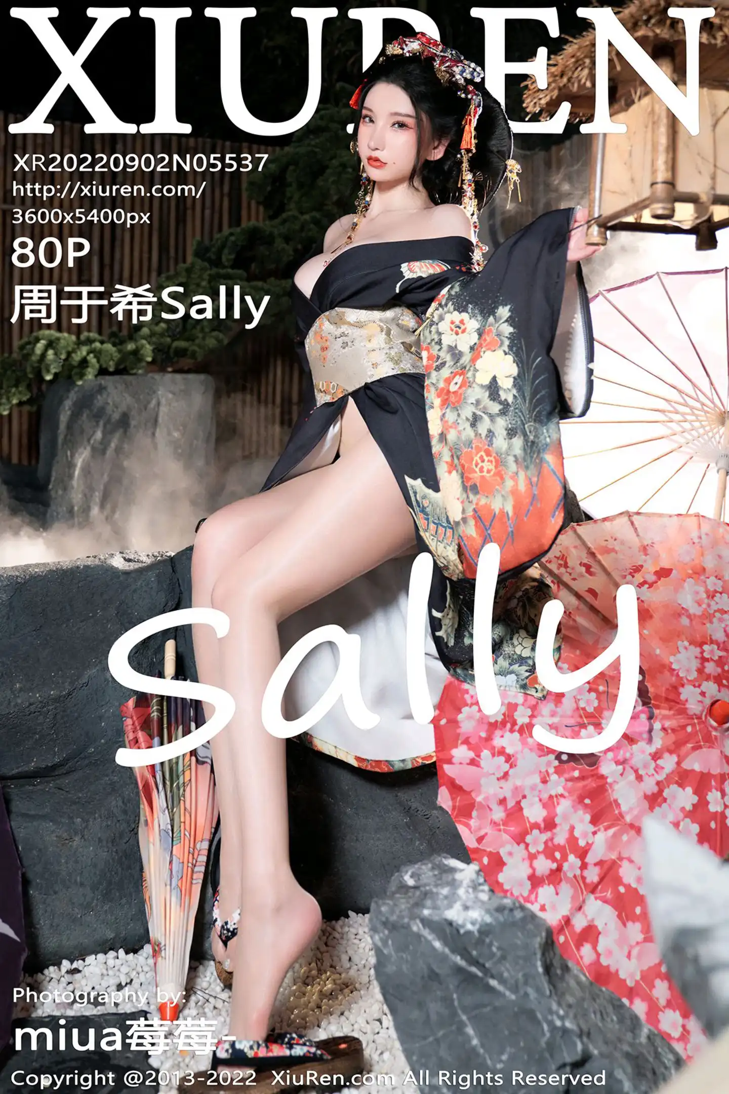 [XiuRen秀人网] VOL.5537 女神周于希Sally宽衣解带主题日系风脱和服露翘臀美腿诱惑写真80P-秀人网官方网站